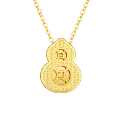 六福珠寶黄金颈链 - "香链"葫芦盒子999足金颈链