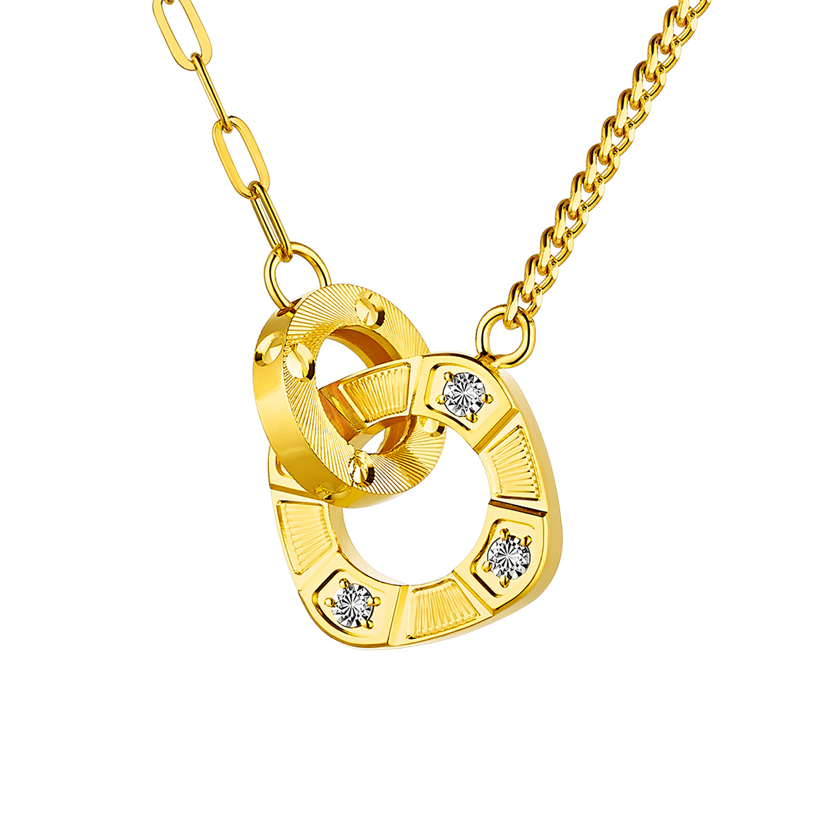 $t('六福珠寶')黃金頸鏈 - "酷閃之約"999足金頸鏈