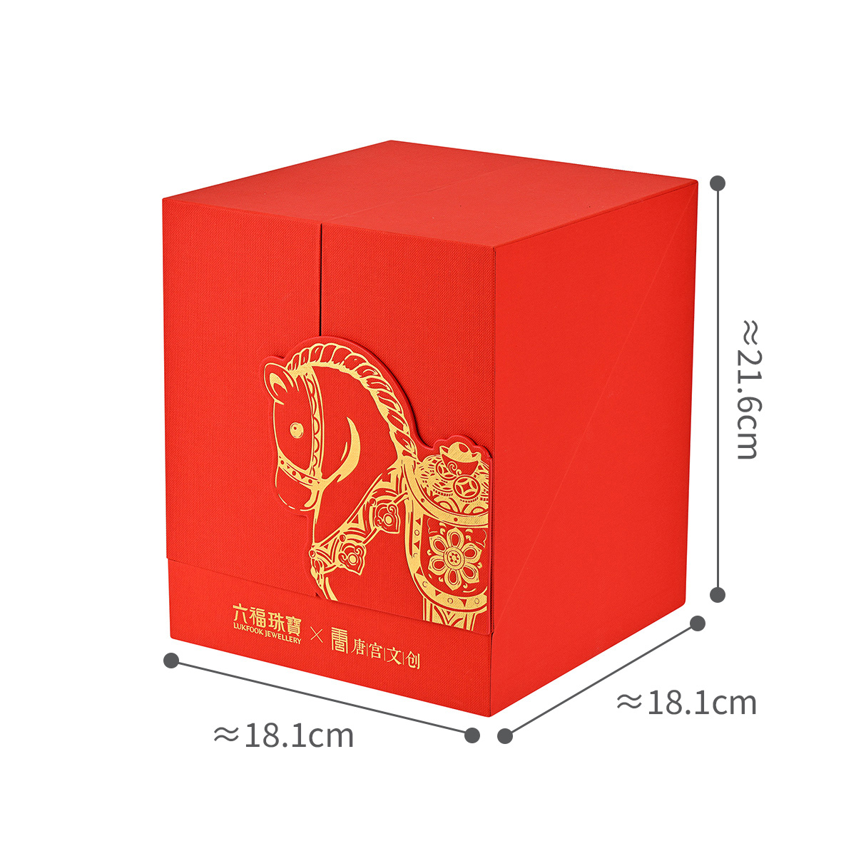 六福珠寶黃金工藝品 - “運轉墩墩馬”999.9黃金工藝品