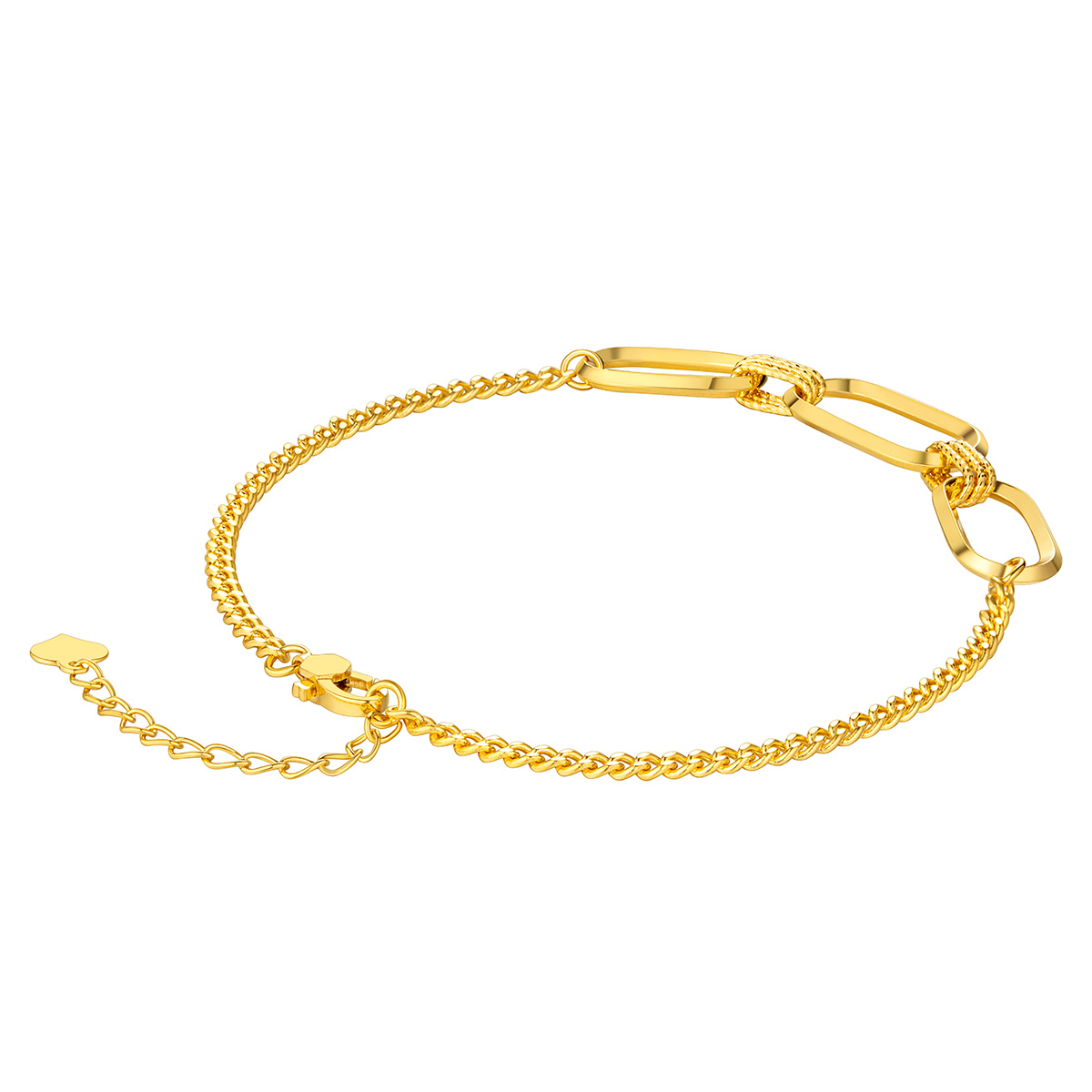 六福珠寶黃金手鏈 - "簡夏"990黃金手鏈