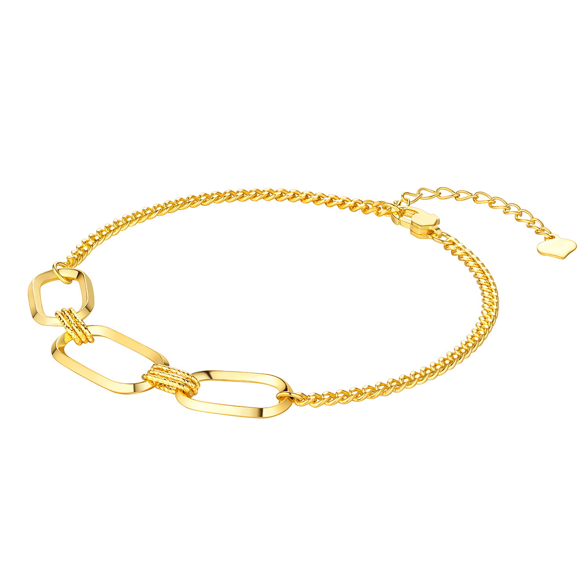 六福珠寶黃金手鏈 - "簡夏"990黃金手鏈