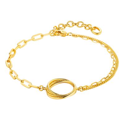 六福珠寶黃金手鏈 - "360°閃耀"圓形造型990黃金手鏈