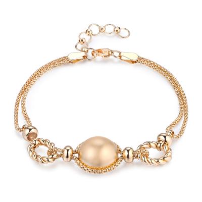 六福珠寶18K金手鏈 - "華麗金珠"18K金(黃色)手鏈