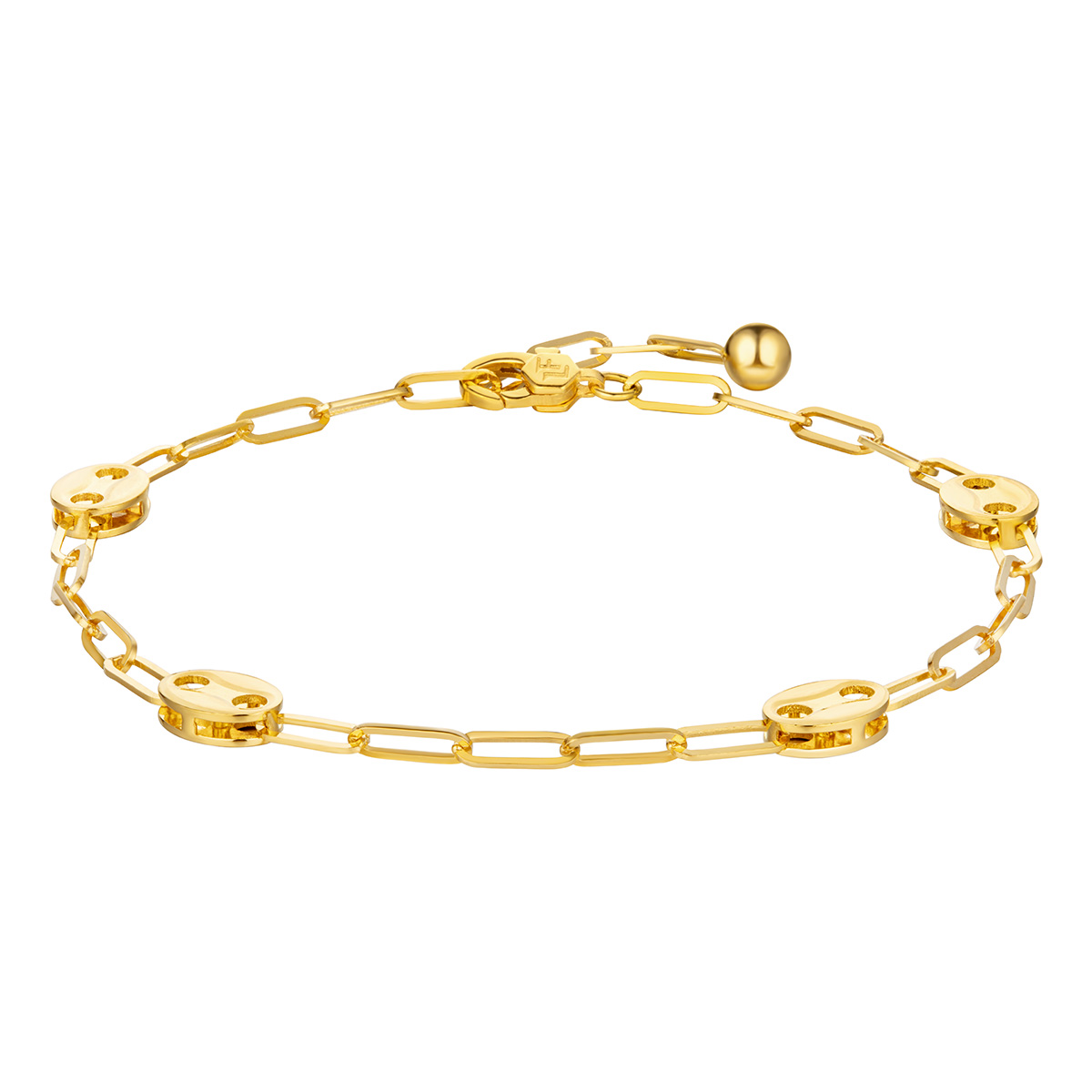 $t('六福珠寶')黄金手链 - "甜酷风尚"990黄金手链