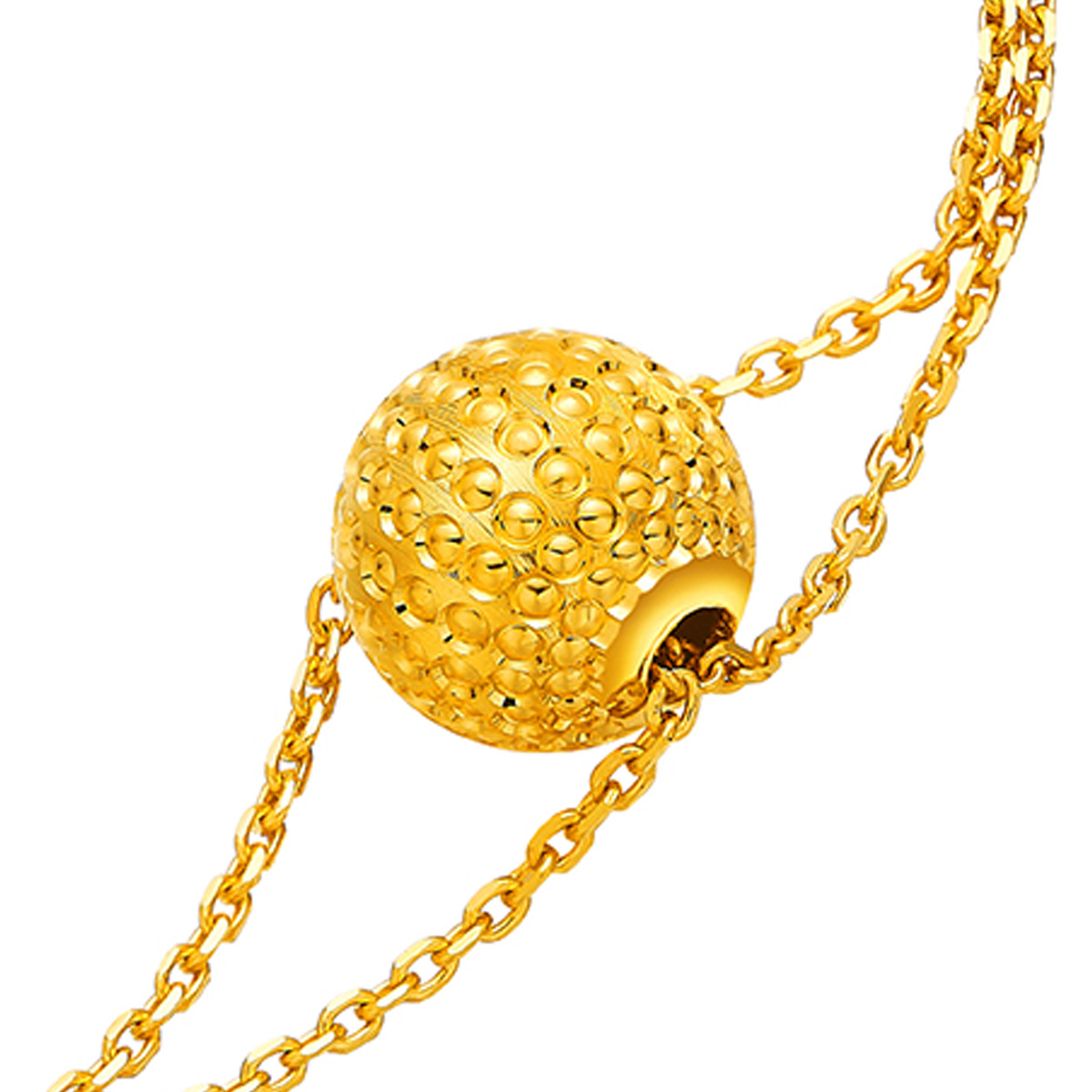 六福珠寶黃金手鏈 - "閃光星球"990黃金手鏈