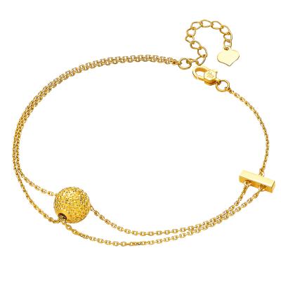 六福珠寶黃金手鏈 - "閃光星球"990黃金手鏈