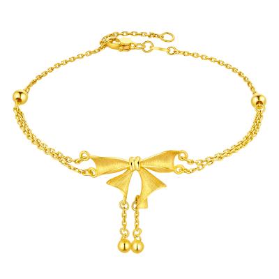 六福珠寶黃金手鏈 - "戀戀情結"999.9黃金手鏈