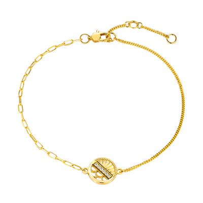 六福珠寶黃金手鏈 - "浮光悅動"990黃金鑽石手鏈