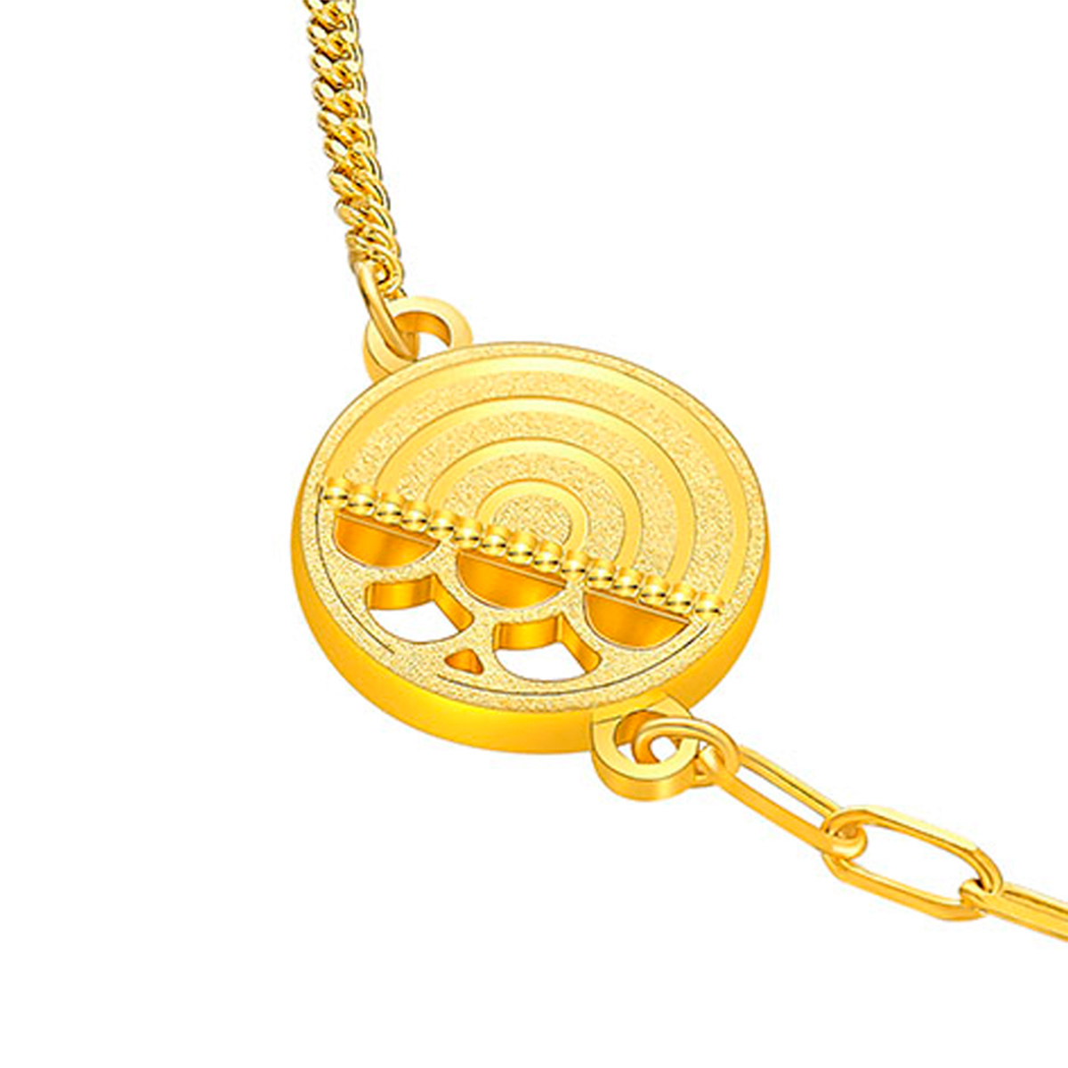 六福珠寶黃金手鏈 - "浮光悅動"990黃金鑽石手鏈