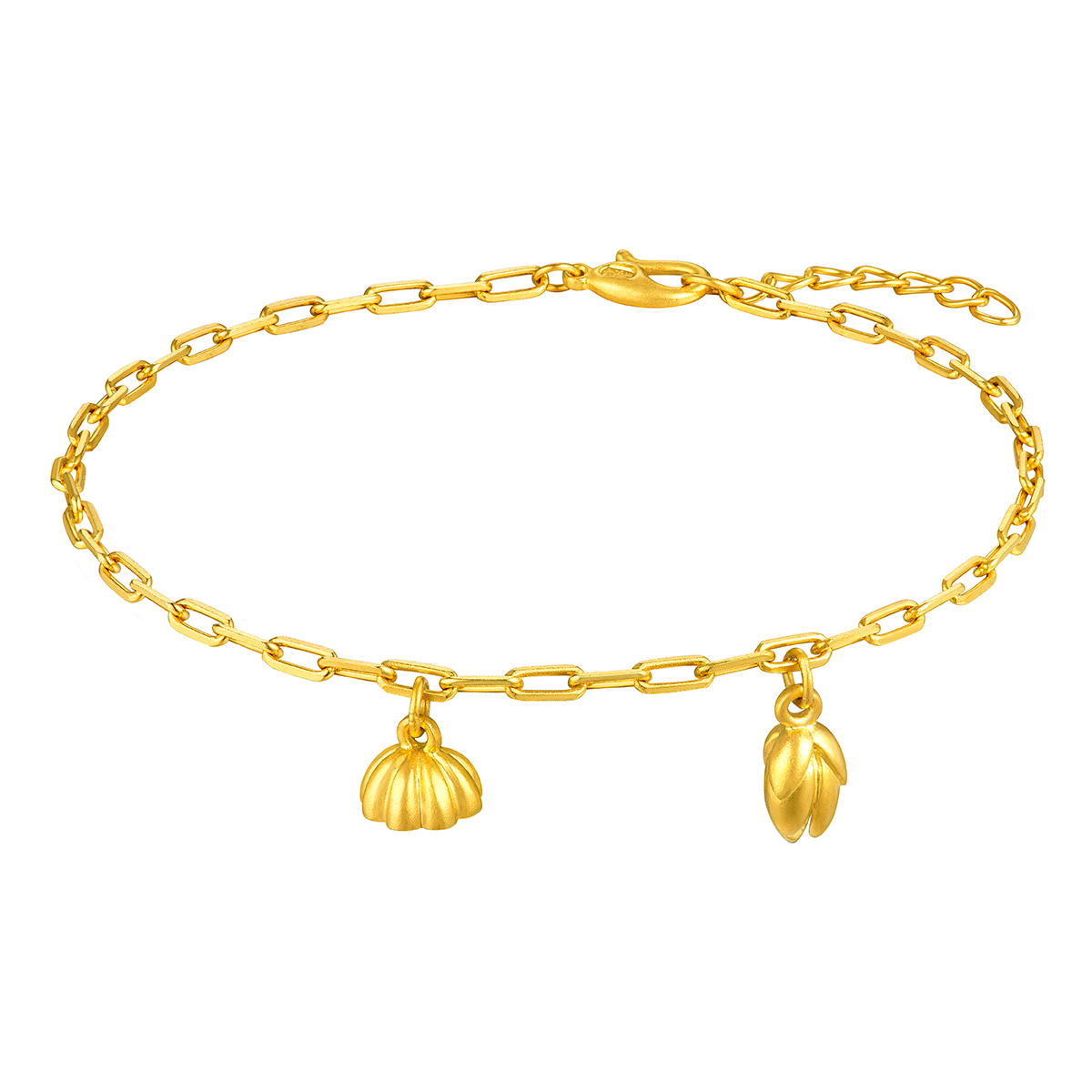 六福珠寶黃金手鏈 - "蓮盛•蓬生"999.9黃金手鏈