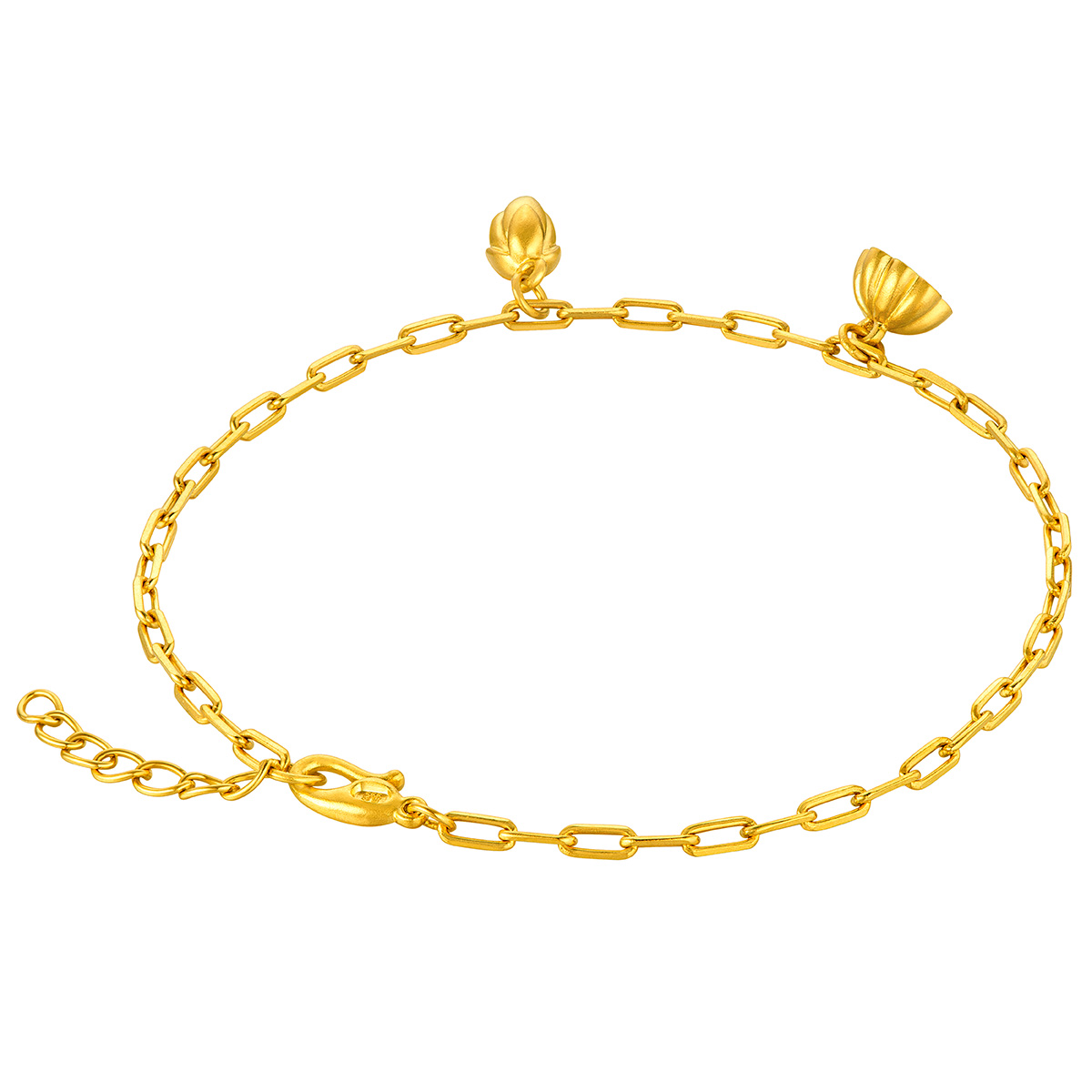 六福珠寶黃金手鏈 - "蓮盛•蓬生"999.9黃金手鏈