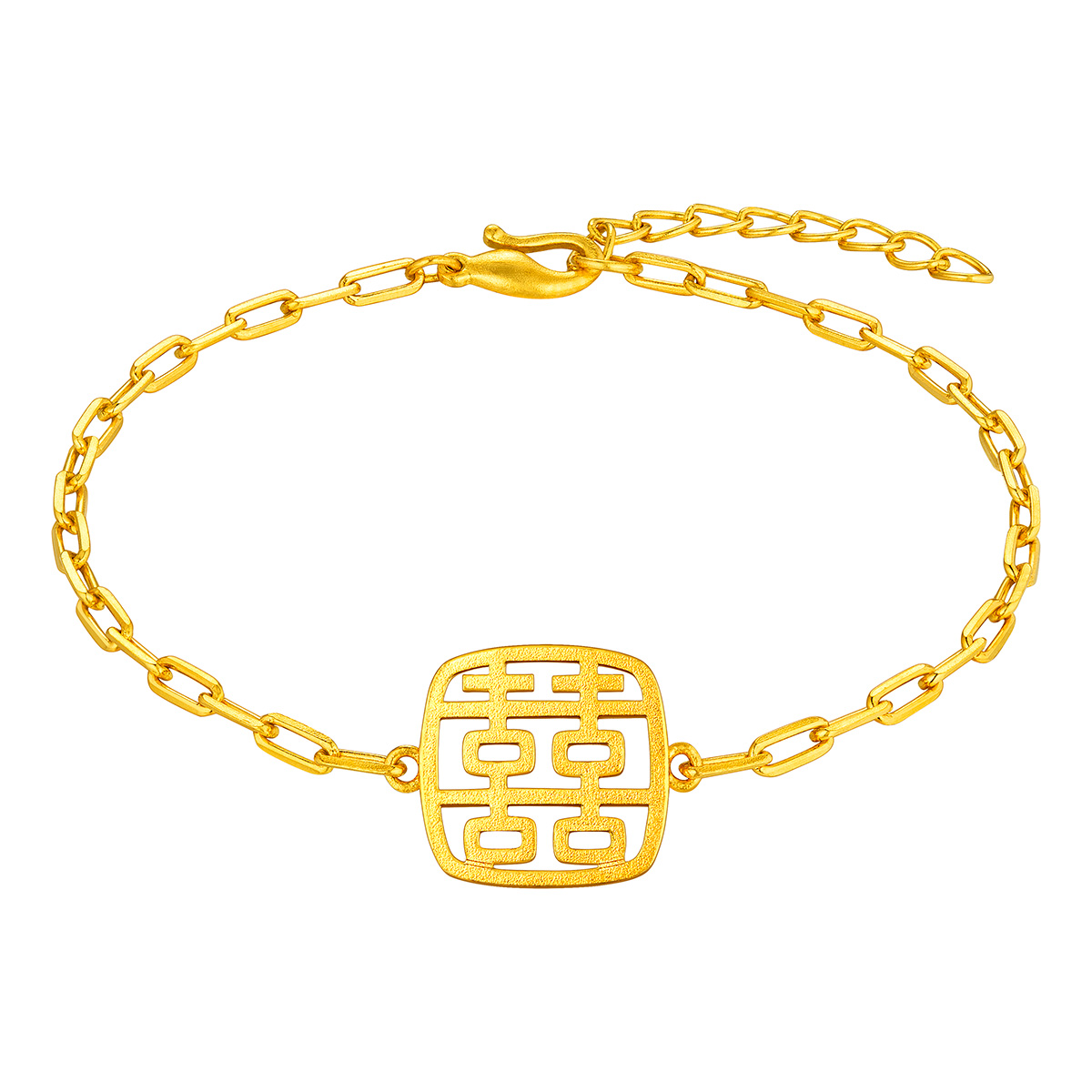 $t('六福珠寶')黃金手鏈 - "小方喜"999.9黃金手鏈