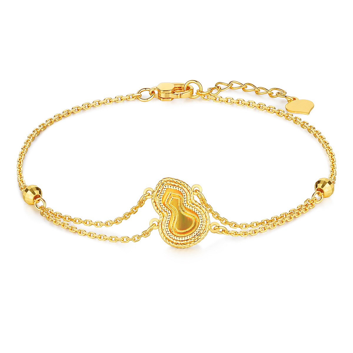 六福珠寶黃金手鏈 - "炫彩葫蘆"990黃金手鏈