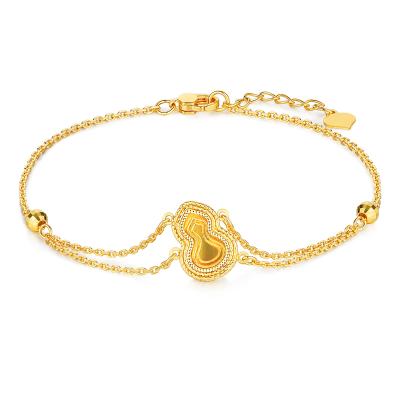 六福珠寶黃金手鏈 - "炫彩葫蘆"990黃金手鏈