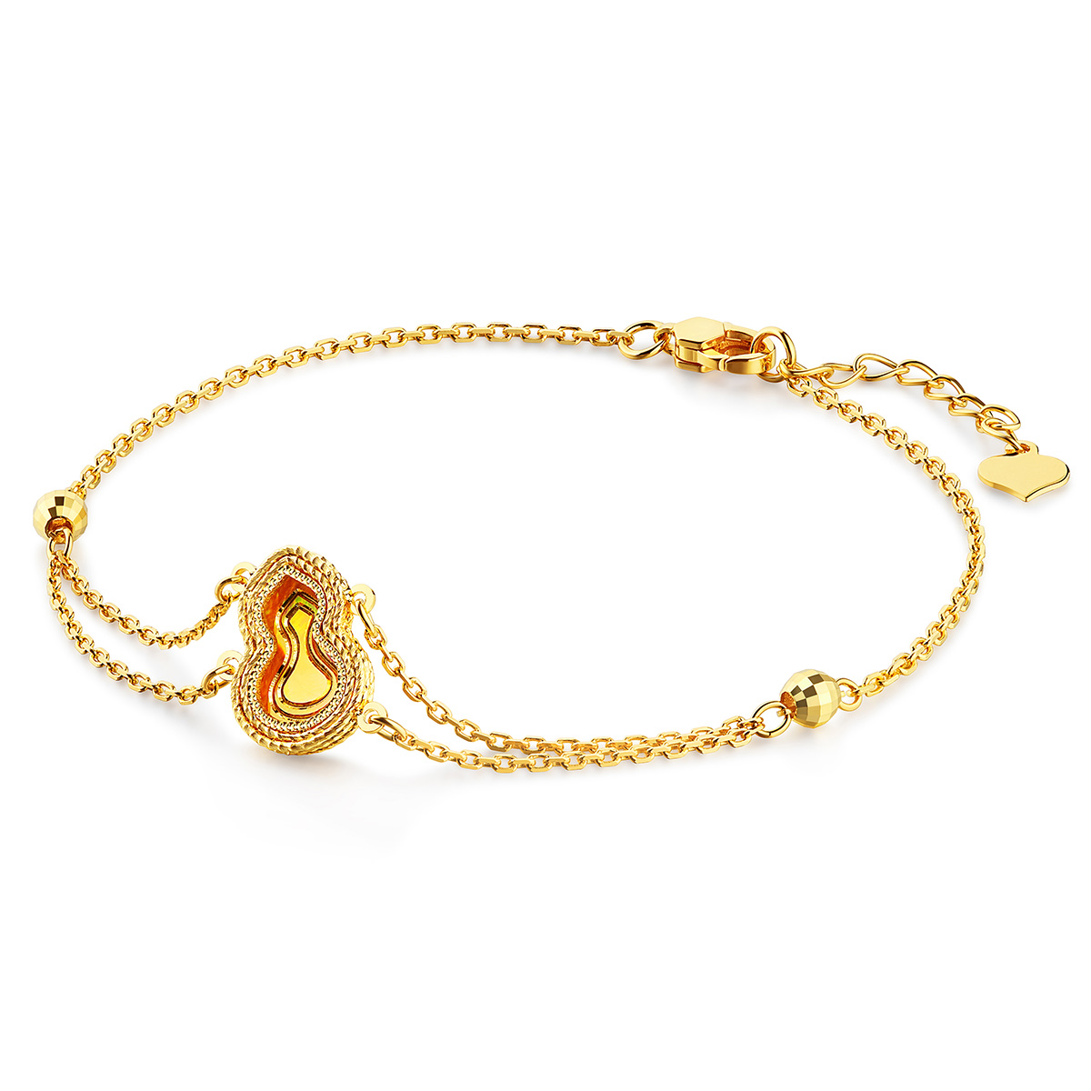 六福珠寶黃金手鏈 - "炫彩葫蘆"990黃金手鏈