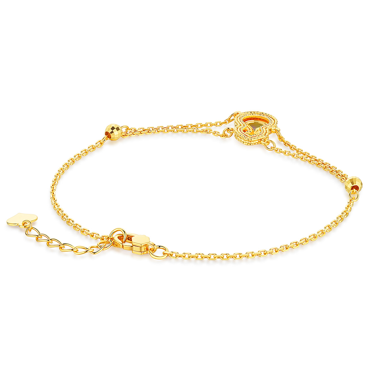 六福珠寶黃金手鏈 - "炫彩葫蘆"990黃金手鏈