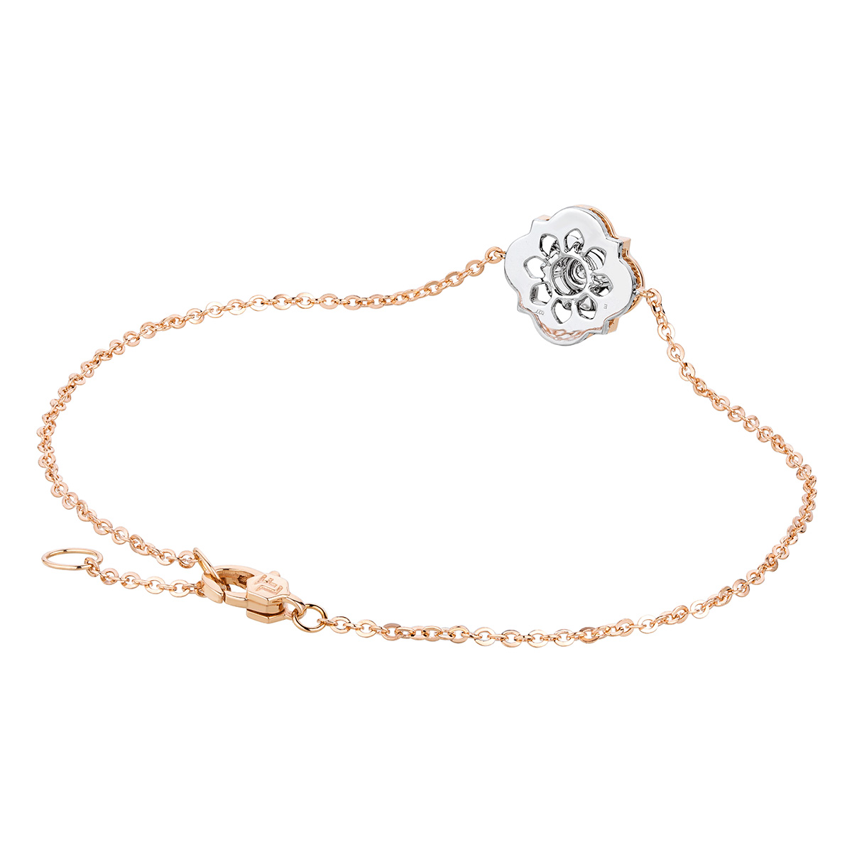 六福珠寶18K金手鏈 - “幸運星芒”18K金(白色)鑽石手鏈