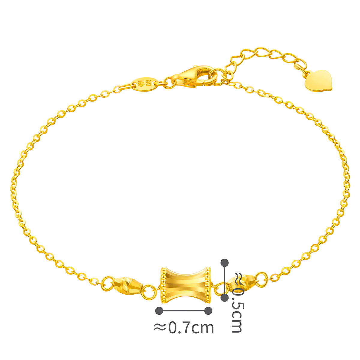 六福珠寶黃金手鏈 - 【LISTING CLOSED】"小蠻腰"990黃金手鏈