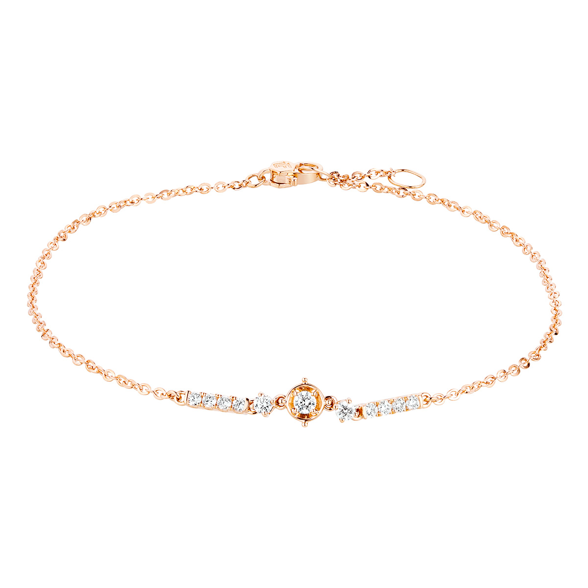 $t('六福珠寶')18K金手鏈 - “星辰之語”18K玫瑰金鑽石手鏈