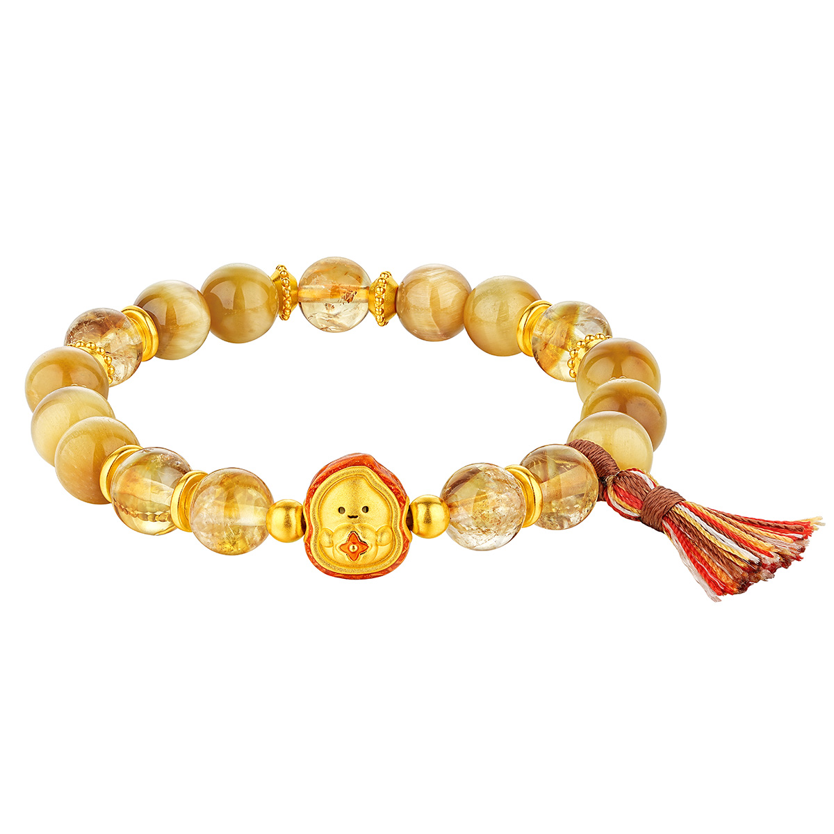 六福珠寶黃金手鏈 - 好事「花生」999足金水晶手鏈