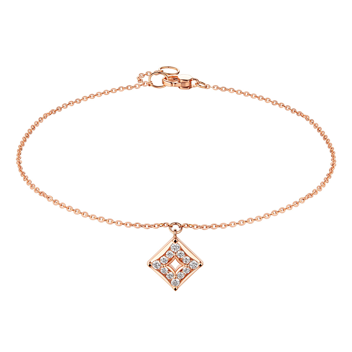 $t('六福珠寶')18K金手鏈 - "星光夢境"18K玫瑰金鑽石手鏈