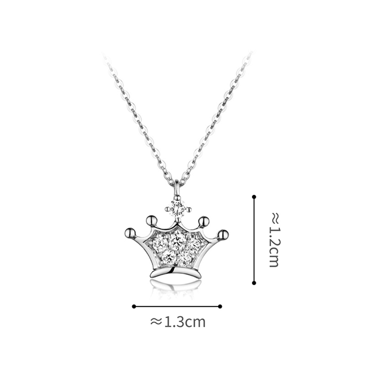 六福珠寶18K金手鏈 - “小皇冠”18K金(白色)鑽石手鏈