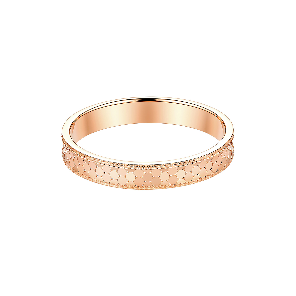 六福珠寶18K金戒指 - “閃光點”18K玫瑰金戒指