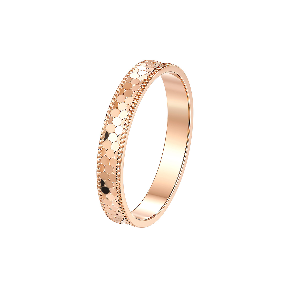 六福珠寶18K金戒指 - “閃光點”18K玫瑰金戒指