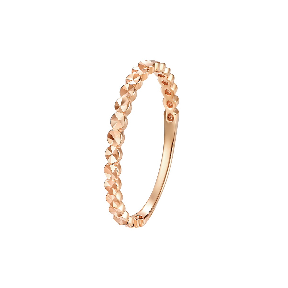 六福珠寶18K金戒指 - “滿天星”18K玫瑰金戒指