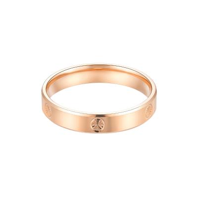 六福珠寶18K金戒指 - “星芒”18K玫瑰金戒指