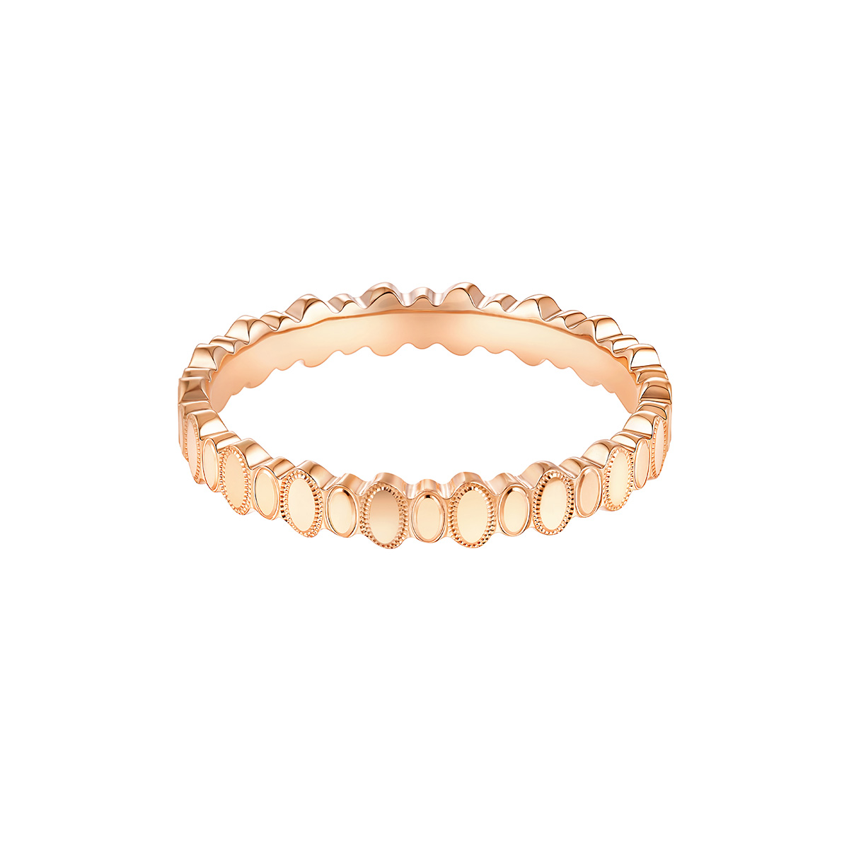 六福珠寶18K金戒指 - “光韻”18K玫瑰金戒指