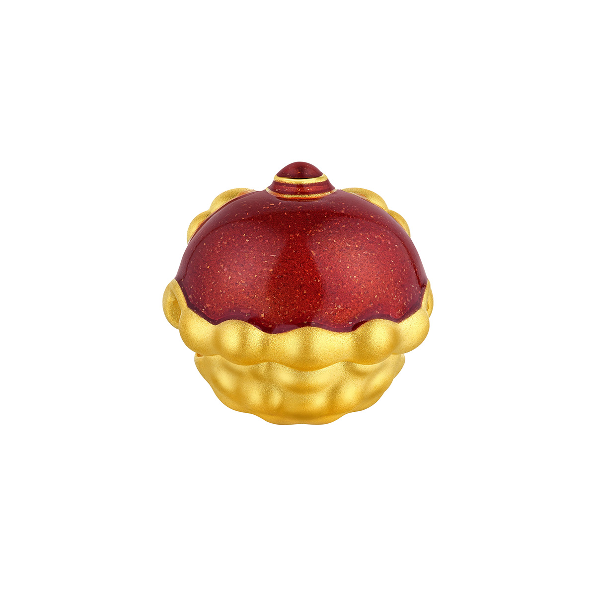 六福珠寶黃金串飾 - “醒獅萌寶”999足金鎏彩串飾連手繩