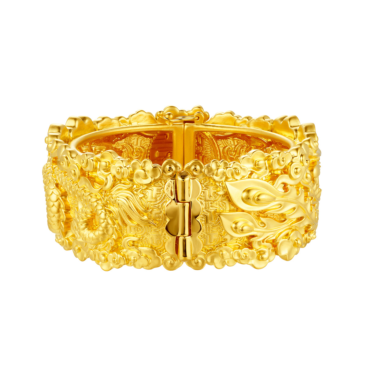 六福珠寶黃金手鐲 - "囍事連連"999.9黃金手鐲
