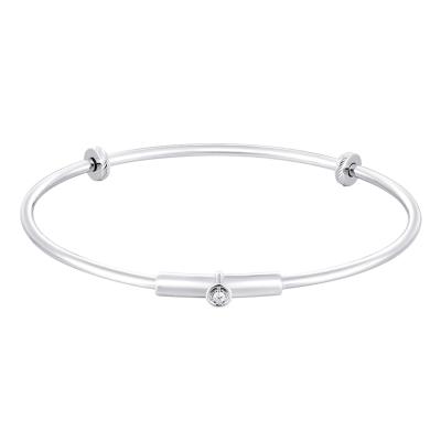 六福珠寶18K金手鐲 - "Dear Q"18K金(白色)鑽石手鐲