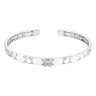 六福珠寶18K金手鐲 - “璀璨軌跡”18K金(白色)鑽石手鐲