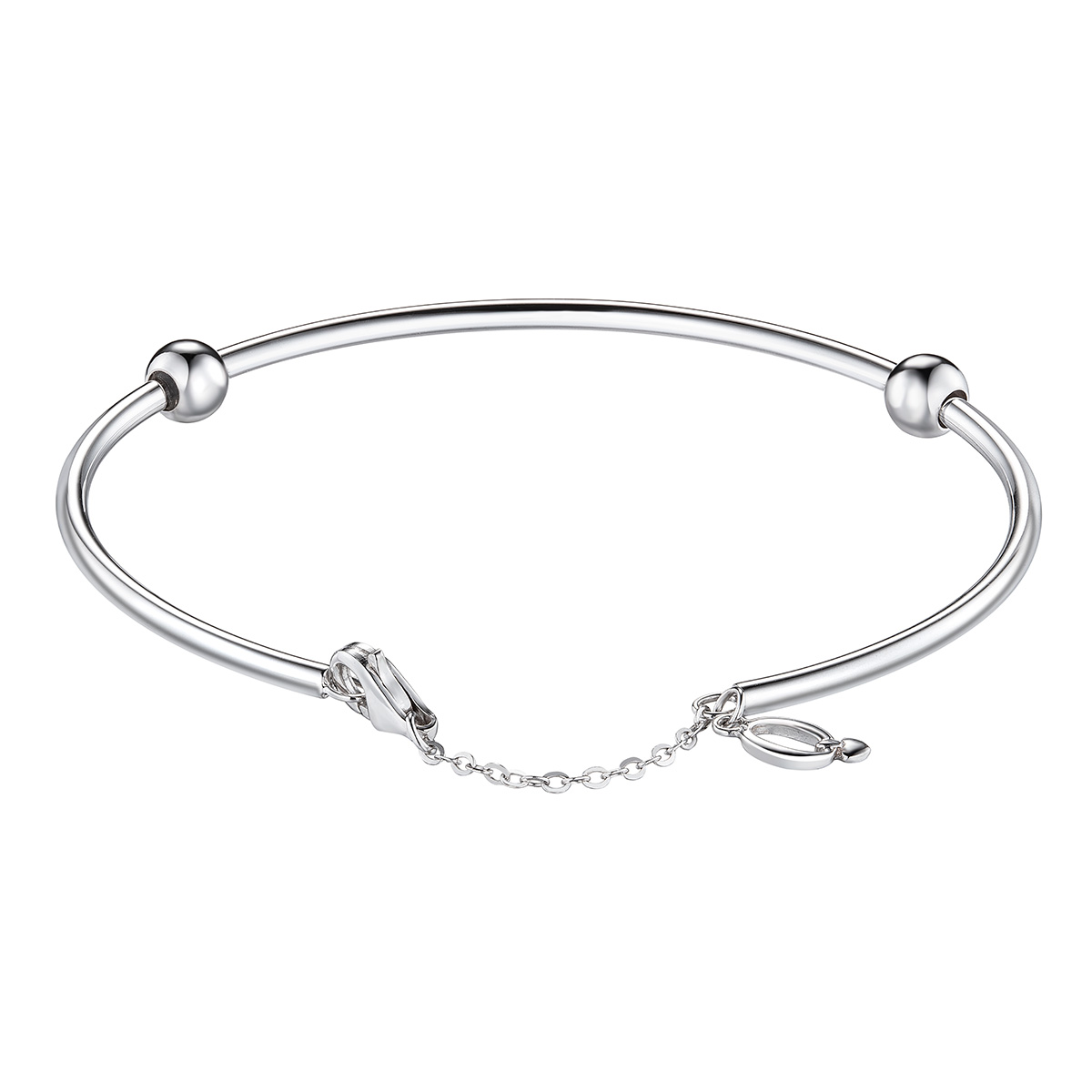 六福珠寶18K金手鐲 - "Dear Q"18K金(白色)手鐲