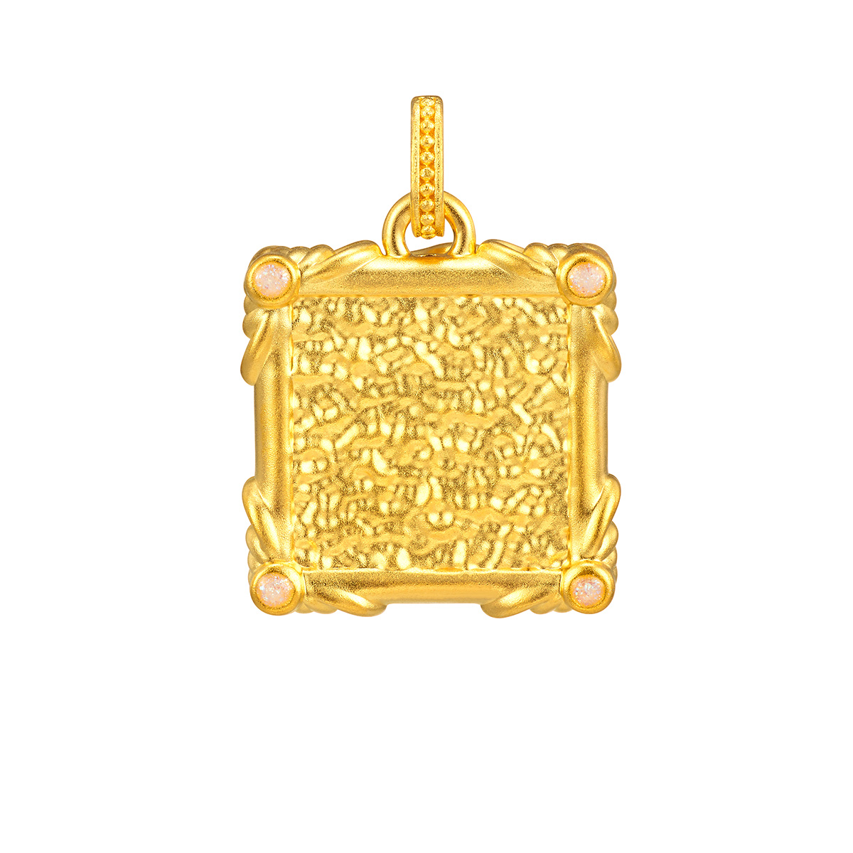 六福珠寶黃金吊墜 - “萌熊巫師”999足金鎏彩吊墜