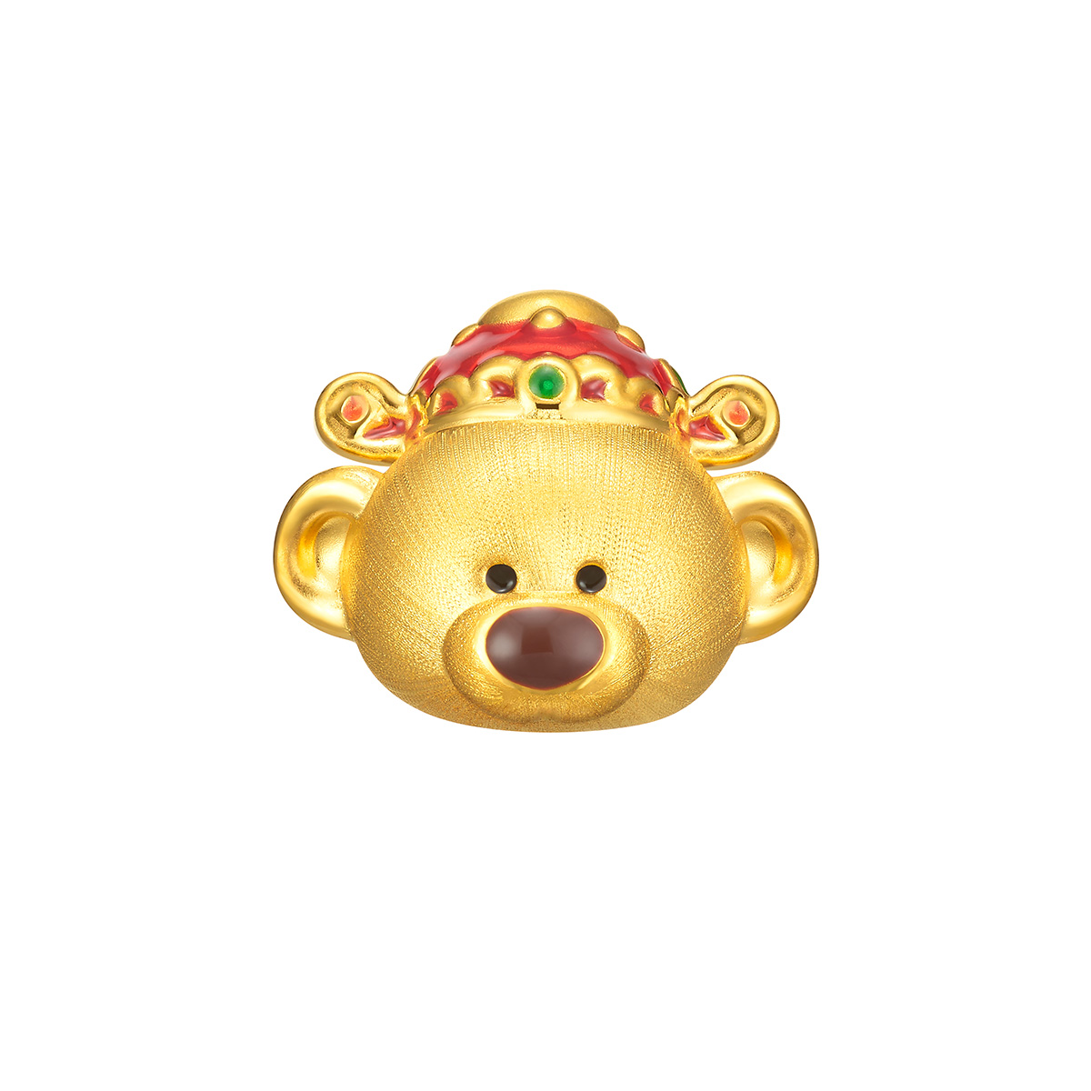 $t('六福珠寶')黃金串飾 - “萌熊財神”999足金鎏彩串飾