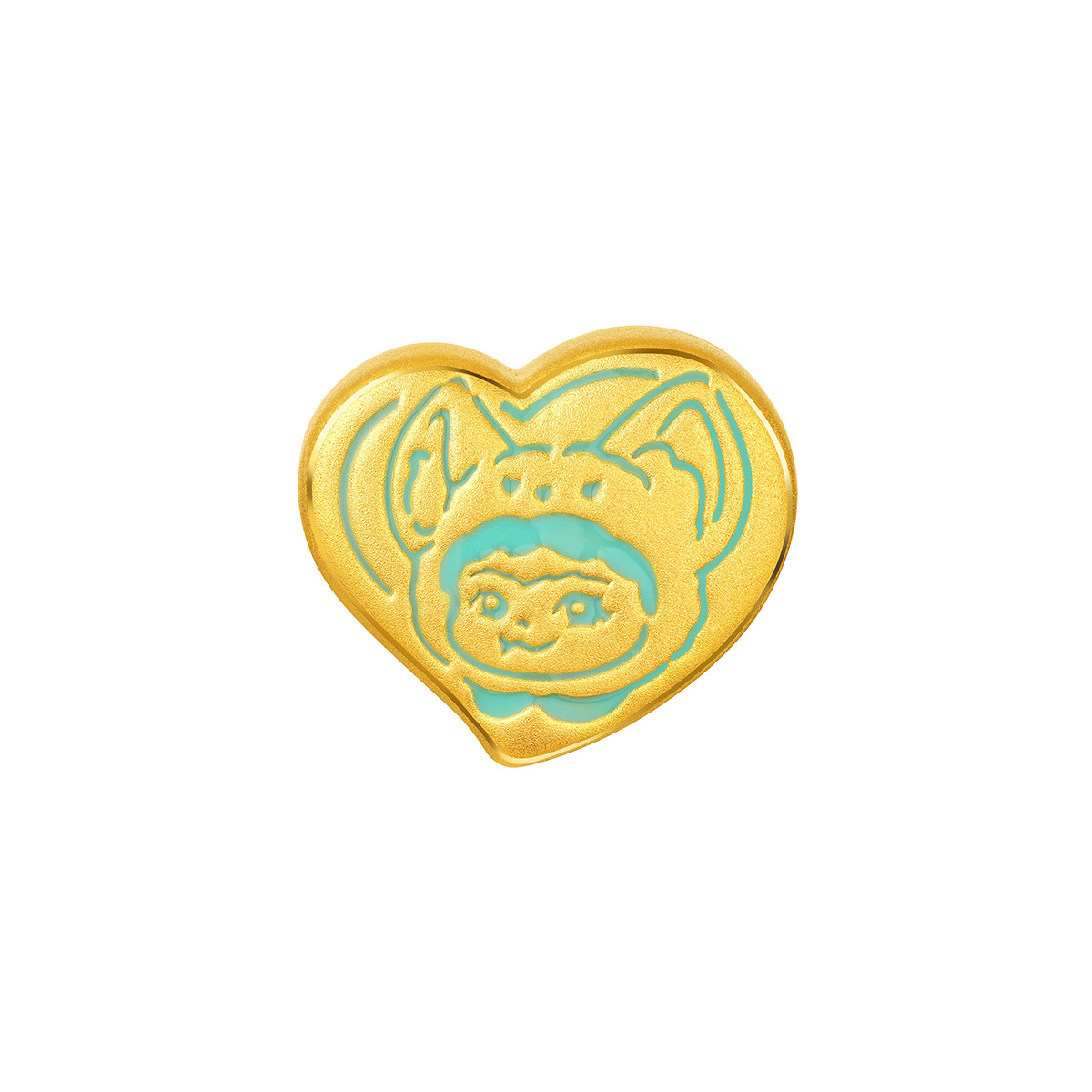 六福珠寶黃金串飾 - “心意相通”999足金鎏彩串飾連手繩