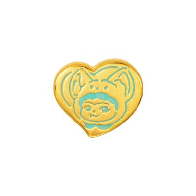 六福珠寶黃金串飾 - “心意相通”999足金鎏彩串飾連手繩