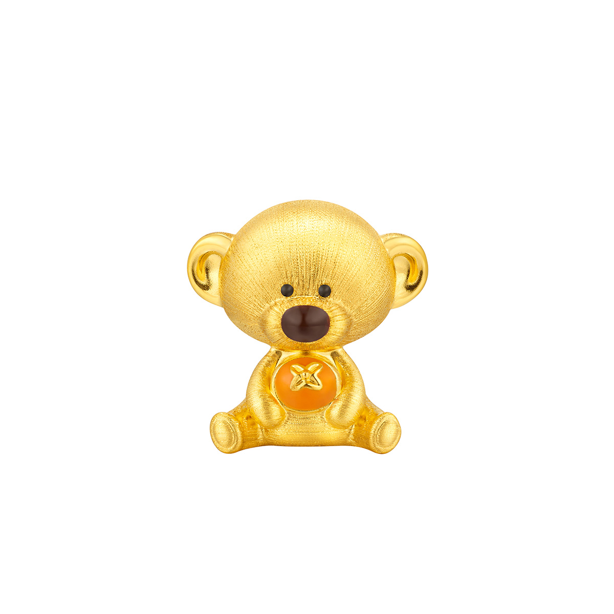 六福珠寶黃金串飾 - “柿萌熊”999足金鎏彩串飾