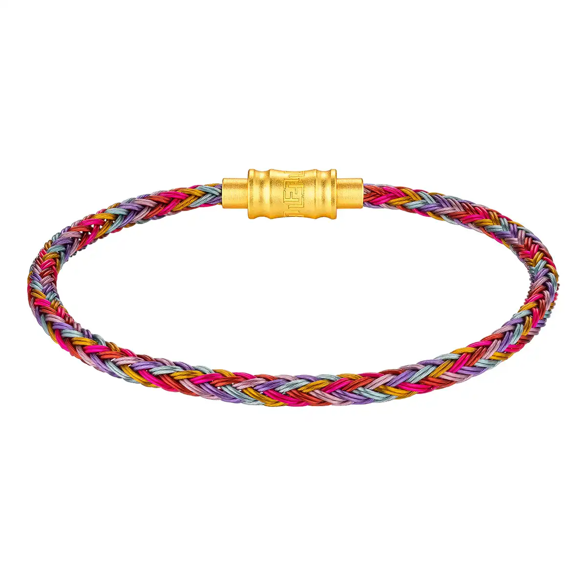 $t('六福珠寶')手繩 - 時尚金扣鋼手繩(彩色)