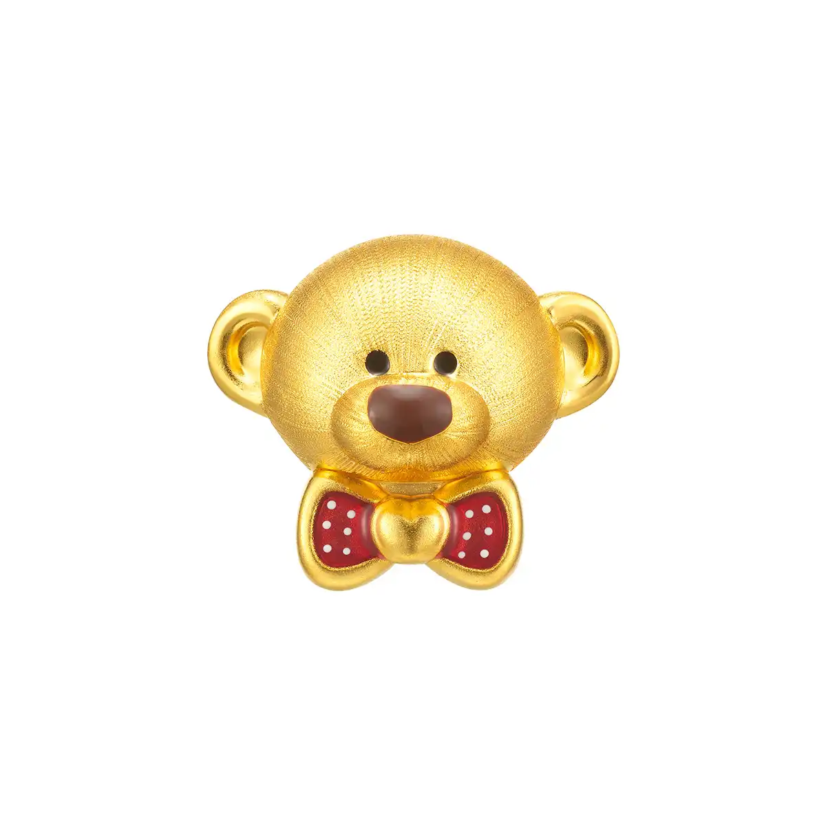 $t('六福珠寶')黃金串飾 - “波點萌熊”999足金鎏彩串飾