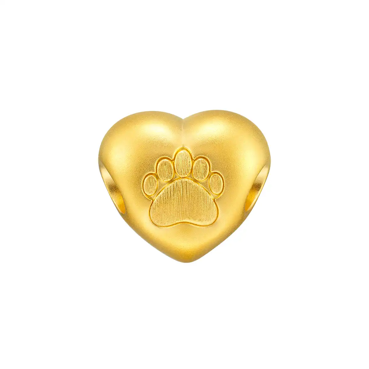 六福珠寶黃金串飾 - "毛絨小熊"999足金鎏彩串飾