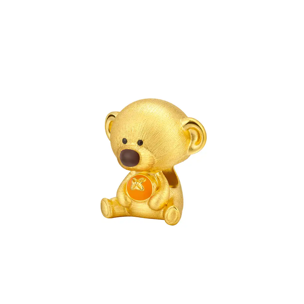 六福珠寶黃金串飾 - “柿萌熊”999足金鎏彩串飾