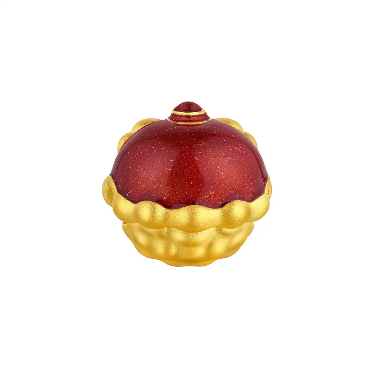 六福珠寶黃金串飾 - “醒獅萌寶”999足金鎏彩串飾連手繩