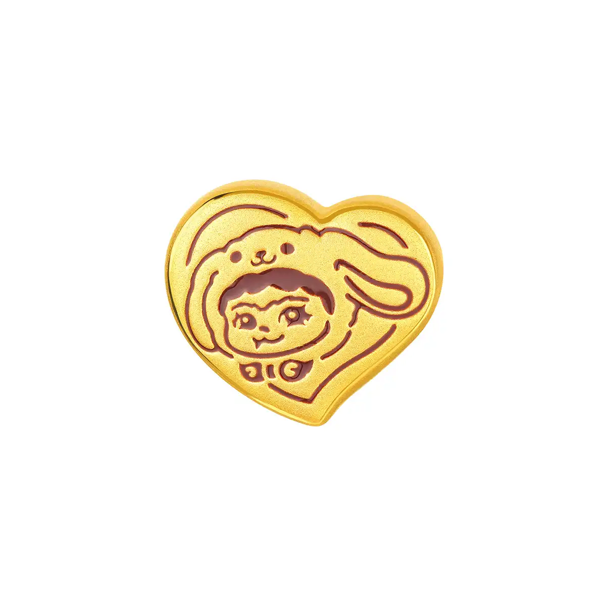 六福珠寶黃金串飾 - “心意相通”999足金鎏彩串飾連手繩