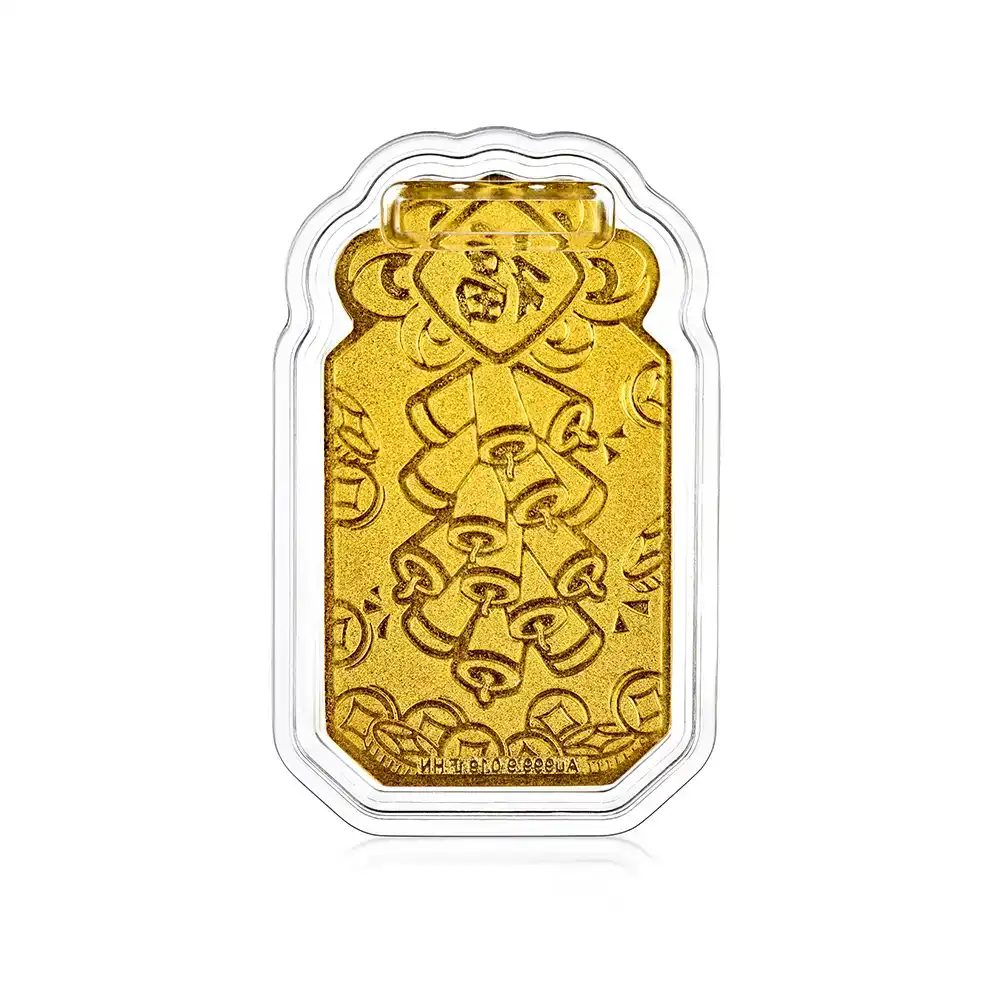 六福珠寶黃金工藝品 - “接福醒獅”999.9黃金工藝品