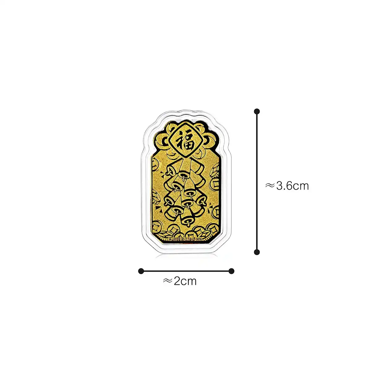 六福珠寶黃金工藝品 - “接福醒獅”999.9黃金工藝品