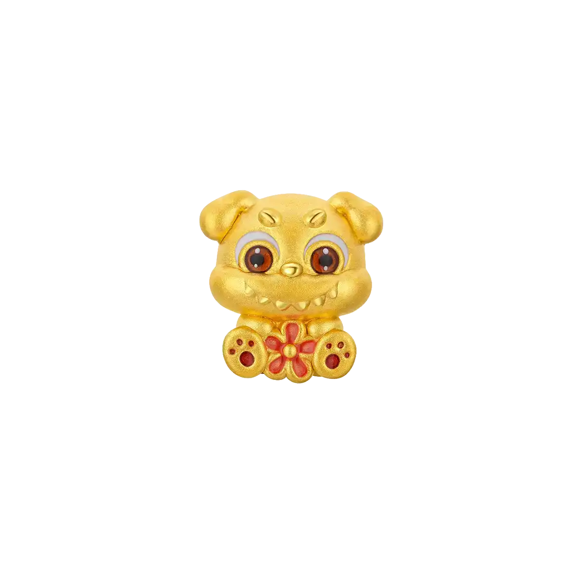 六福珠寶黃金串飾 - "奇趣萌牙-狗"十二生肖999足金串飾連手繩